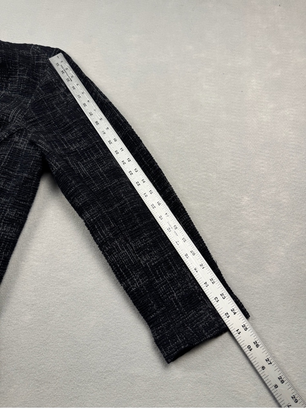 Eileen Fisher Jacket Womens 1X Gray Textured Organic Cotton Blend Open Front - Picture 9 of 9